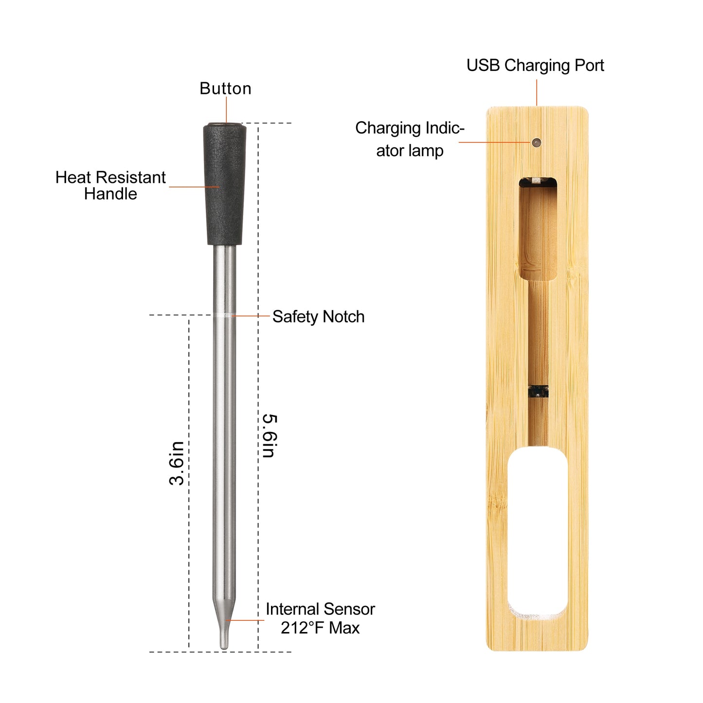 Kabelloses Thermometer für Ofengrill BBQ