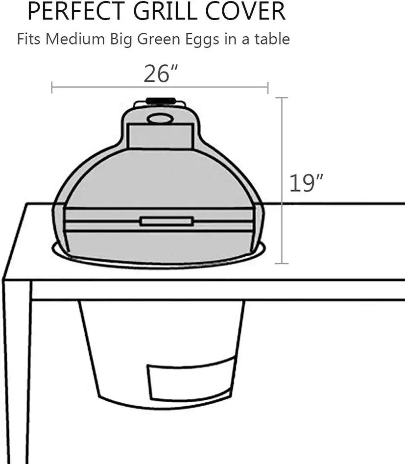 26-Zoll-Kamado-Dome-Grillabdeckung